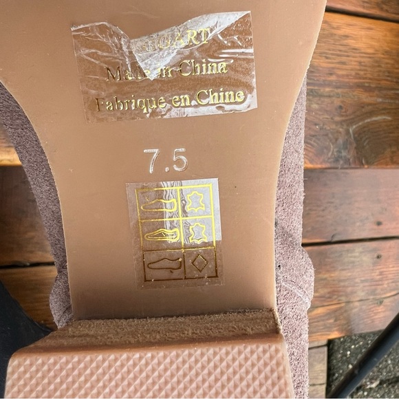 JEFFREY CAMPBELL TAGGART TAUPE SUEDE LEATHER ANKLE BOOTIES SIZE 7.5  NEW - Picture 5 of 15